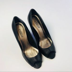 Peep Toe Wedge Heels